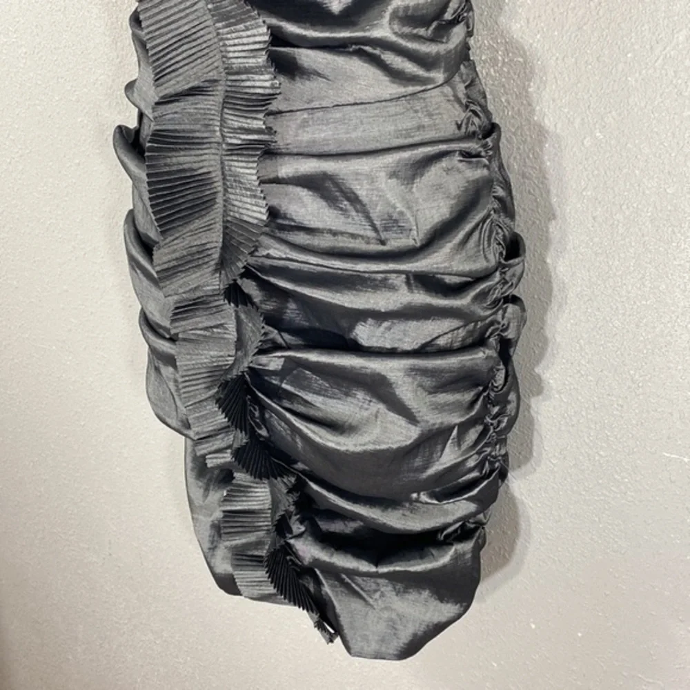 NWT Calvin Klein gunmetal silver gray ruching bodycon dress 4 N21 - Picture 8 of 11